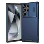 For Samsung Galaxy S24 Ultra 5G Sliding Camshield TPU + PC Phone Case(Blue)