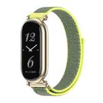 For Xiaomi Mi Band 8 Mijobs GT4 Breathable Nylon Loop Watch Band(Bright Yellow Light Gold)