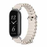 For Xiaomi Mi Band 8 Mijobs GT4 Marine Silicone Breathable Watch Band(Grey Silver)