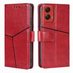 For Motorola Moto G Stylus 5G 2024 Geometric Stitching Leather Phone Case(Red)