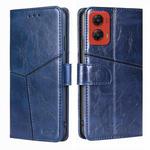 For Motorola Moto G Stylus 5G 2024 Geometric Stitching Leather Phone Case(Blue)