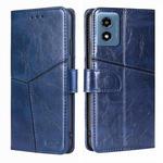 For Motorola Moto G 5G 2024 Geometric Stitching Leather Phone Case(Blue)