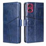 For Motorola Edge 50 Fusion 5G Geometric Stitching Leather Phone Case(Blue)