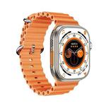 ZGA W04 2.03 inch Screen Seconds Hand BT Call Smart Watch, Support Health Monitor / AI Voice Assistant / SOS(Orange)
