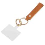 Multifunctional Phone Case Lanyard Mobile Phone Leather Keychain Pendant(Brown)