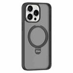 For iPhone 15 Pro Max ZGA Magsafe Holder PC Hybrid TPU Phone Case(Black)