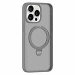 For iPhone 15 Pro Max ZGA Magsafe Holder PC Hybrid TPU Phone Case(Grey)