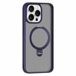 For iPhone 15 Pro Max ZGA Magsafe Holder PC Hybrid TPU Phone Case(Purple)