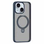 For iPhone 15 Plus ZGA Magsafe Holder PC Hybrid TPU Phone Case(Blue)