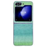 For Samsung Galaxy Z Flip6 Illusory Color Leather Texture PC Phone Case(Green)