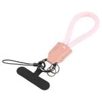 Keychain Pure Color Mobile Phone Anti-lost Short Lanyard(Pink)