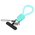 Keychain Pure Color Mobile Phone Anti-lost Short Lanyard(Blue)