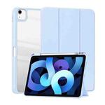 For iPad Air 10.9 2022 / 2020 ZGA Tri-Fold Voltage Smart Leather Tablet Case(Ice Blue)