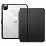 For iPad Pro 12.9 2022/2021/2020 ZGA Tri-Fold Voltage Smart Leather Tablet Case(Black)