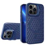 For iPhone 13 Pro Hollow Cooling Lens Holder MagSafe Magnetic TPU Phone Case(Blue)