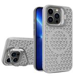 For iPhone 13 Pro Hollow Cooling Lens Holder MagSafe Magnetic TPU Phone Case(Grey)