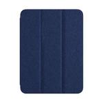 For iPad Pro 12.9 2022/2021/2020 ZGA Tri-Fold Voltage Smart Leather Tablet Case(Blue)