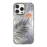 For iPhone 14 Pro Illustration Pattern Radiation Design Full Coverage Shockproof Phone Case(Sunset Frond)