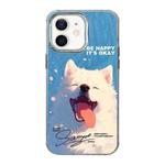 For iPhone 12 Illustration Pattern Radiation Design Full Coverage Shockproof Phone Case(Dog)