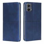 For Motorola Edge 5G 2024 Cow Texture Magnetic Leather Phone Case(Blue)