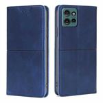 For Motorola Edge 50 5G Cow Texture Magnetic Leather Phone Case(Blue)