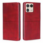 For Motorola Edge 50 Ultra Cow Texture Magnetic Leather Phone Case(Red)