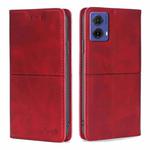 For Motorola Moto G85 5G Cow Texture Magnetic Leather Phone Case(Red)