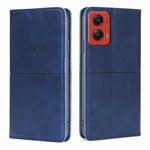 For Motorola Moto G Stylus 5G 2024 Cow Texture Magnetic Leather Phone Case(Blue)