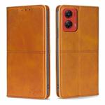 For Motorola Moto G Stylus 5G 2024 Cow Texture Magnetic Leather Phone Case(Light Brown)