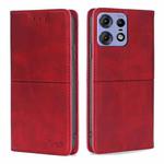 For Motorola Edge 50 Pro 5G Cow Texture Magnetic Leather Phone Case(Red)