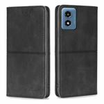 For Motorola Moto G 5G 2024 Cow Texture Magnetic Leather Phone Case(Black)