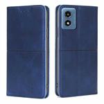 For Motorola Moto G 5G 2024 Cow Texture Magnetic Leather Phone Case(Blue)