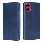 For Motorola Edge 50 Fusion 5G Cow Texture Magnetic Leather Phone Case(Blue)