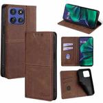 For Motorola Moto G Stylus 5G 2025 Cow Texture Magnetic Leather Phone Case(Dark Brown)