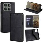 For Motorola Edge 60 Pro 5G Cow Texture Magnetic Leather Phone Case(Black)
