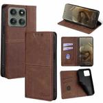 For Motorola Edge 60 Pro 5G Cow Texture Magnetic Leather Phone Case(Dark Brown)