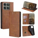 For Motorola Edge 60 Pro 5G Cow Texture Magnetic Leather Phone Case(Light Brown)