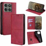 For Motorola Edge 60 Pro 5G Cow Texture Magnetic Leather Phone Case(Red)