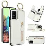 For Samsung Galaxy A71 5G Litchi Texture Zipper Double Buckle Card Bag Phone Case(White)