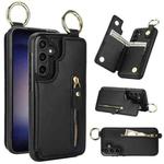 For Samsung Galaxy S23 FE 5G Litchi Texture Zipper Double Buckle Card Bag Phone Case(Black)