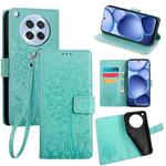 For OPPO Find X8s Tree & Deer Embossed Leather Phone Case(Green)