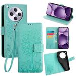 For OPPO Find X8s+ Tree & Deer Embossed Leather Phone Case(Green)