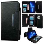 For iPhone 13 Pro Multifunctional 7-Card Wallet Leather Phone Case(Black)