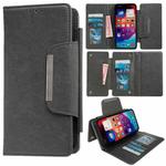 For iPhone 16 Plus Multifunctional Seven Cards Wallet Leather Phone Case(Grey)