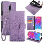 For Meizu V8 Pro Tree & Deer Embossed Leather Phone Case(Purple)