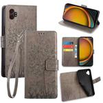 For Samsung Galaxy XCover 7 Pro 5G Tree & Deer Embossed Leather Phone Case(Grey)