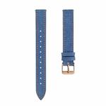 For Garmin Lily 2 14mm Linen Fabric Leather Watch Band(Dark Blue)