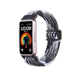 For Huawei Band 9 / 8 Magnetic Buckle Nylon Braid Watch Band(Bright Black)