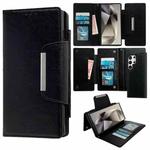 For Samsung Galaxy S24 Ultra 5G Multifunctional 7-Card Wallet Leather Phone Case(Black)