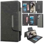 For Samsung Galaxy S24 Ultra 5G Multifunctional 7-Card Wallet Leather Phone Case(Grey)
